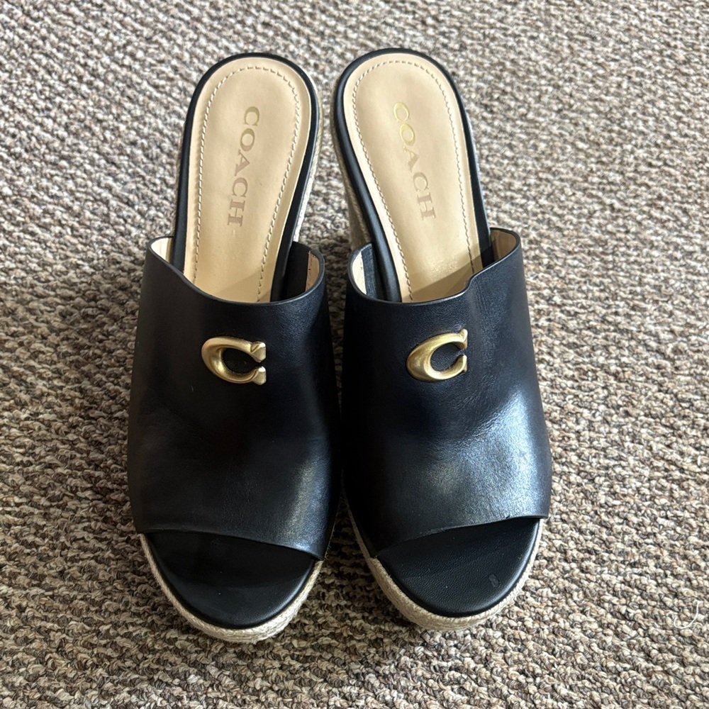 Coach Gloria leather wedge